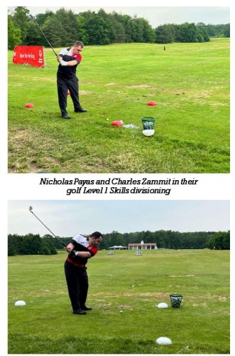 Nicholas Payas and Charles Zammit in their 
golf  Level 1 Skills divisioning